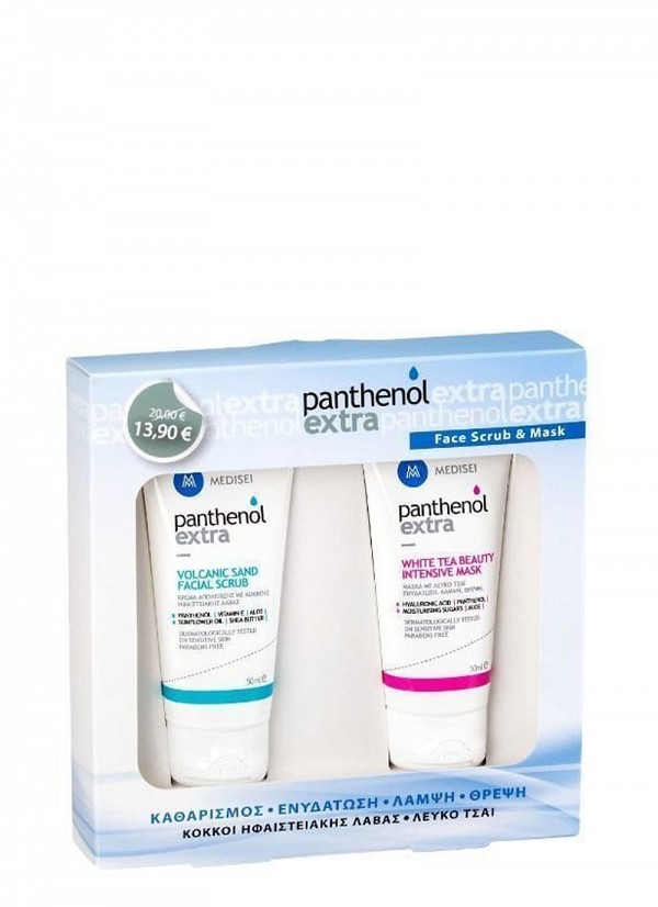 Panthenol Extra Volcanic Sand Facial Scrub & White Tea Beauty Intensive Mask