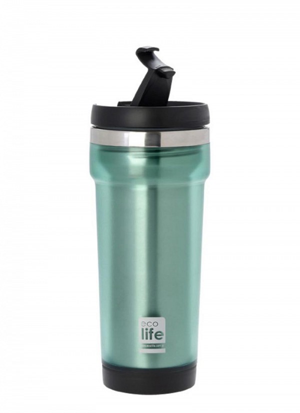 ECOLIFE Green Coffee Thermos 420ml | Plastic Outside