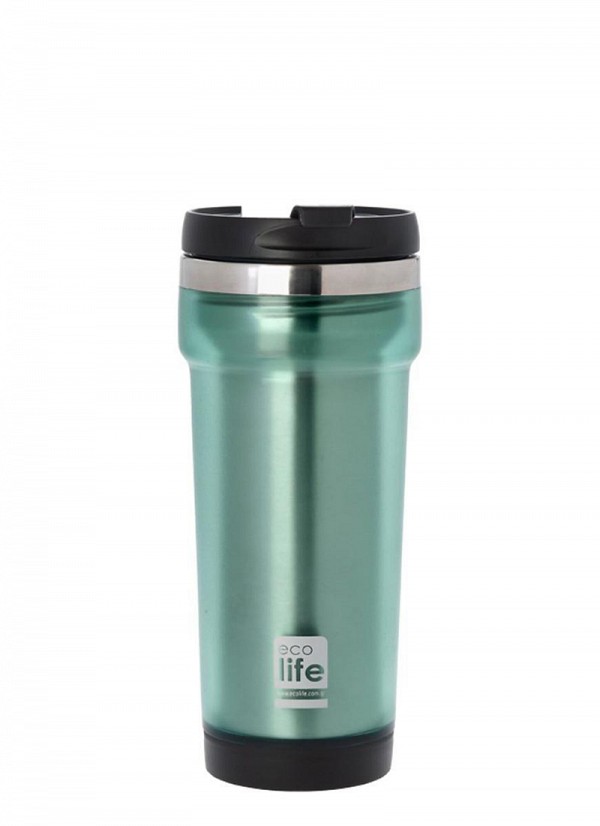 ECOLIFE Green Coffee Thermos 420ml | Plastic Outside