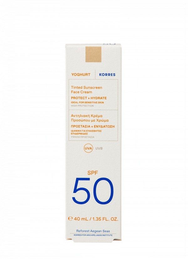 Korres Yoghurt Tinted Sunscreen Face Cream SPF 50