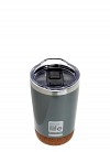 Light Grey (Cork Bottom) Coffee Thermos 370ml | Διαφανές Καπάκι