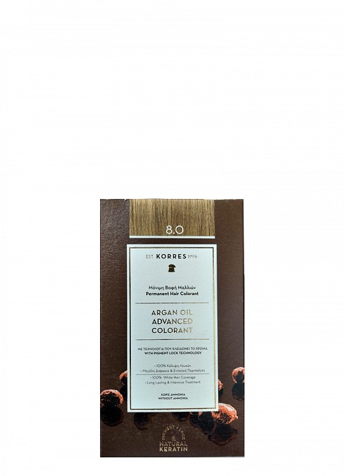 Korres Argan Oil Advanced Colorant 8.0 Ξανθό Ανοιχτό