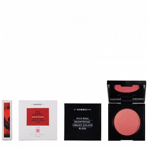KORRES Άγριο Τριαντάφυλλο Ρουζ Brightening Vibrant Colour Blush 12 Golden Pink 5.5g