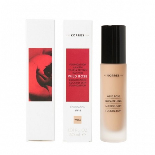 KORRES Άγριο Τριαντάφυλλο Brightening Foundation SPF15 WRF3 Υγρό make-up 30ml