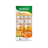 Health Aid Vitamin C 1000mg Πορτοκάλι, Αναβράζουσες Ταμπλέτες, 2x20
